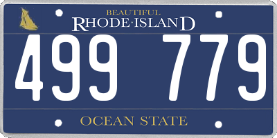 RI license plate 499779