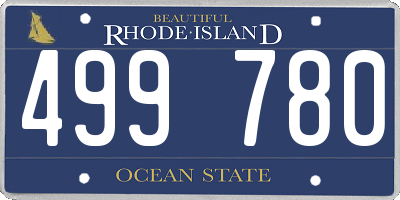 RI license plate 499780