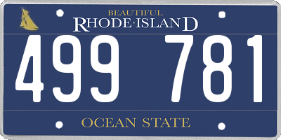 RI license plate 499781