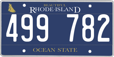 RI license plate 499782