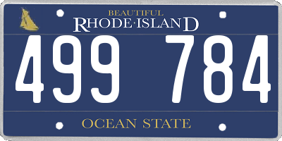 RI license plate 499784