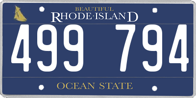 RI license plate 499794
