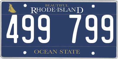 RI license plate 499799