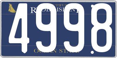 RI license plate 4998