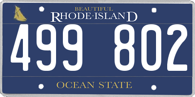 RI license plate 499802
