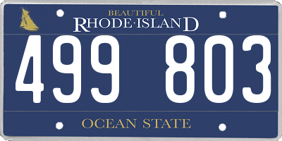RI license plate 499803