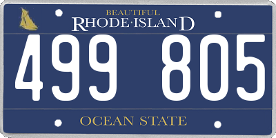 RI license plate 499805