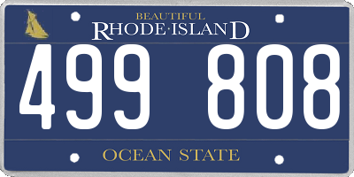 RI license plate 499808