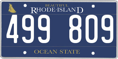 RI license plate 499809