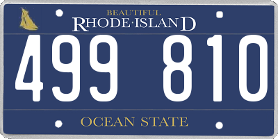 RI license plate 499810