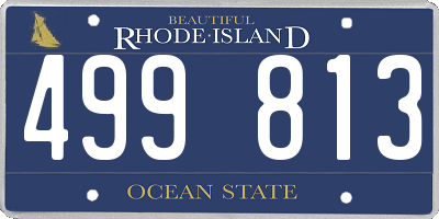 RI license plate 499813