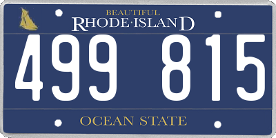 RI license plate 499815