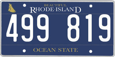RI license plate 499819