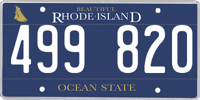 RI license plate 499820