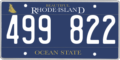 RI license plate 499822