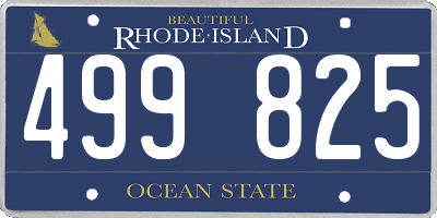RI license plate 499825