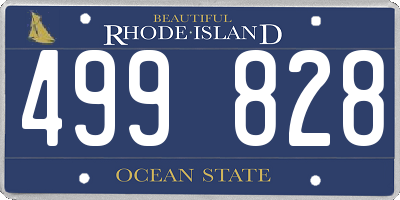 RI license plate 499828