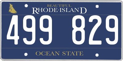 RI license plate 499829