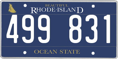 RI license plate 499831
