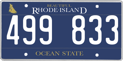 RI license plate 499833