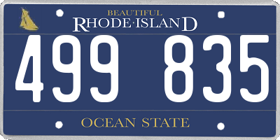 RI license plate 499835