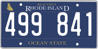 RI license plate 499841