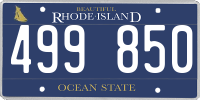 RI license plate 499850