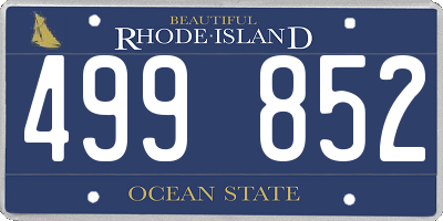 RI license plate 499852