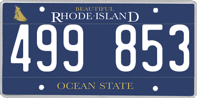 RI license plate 499853