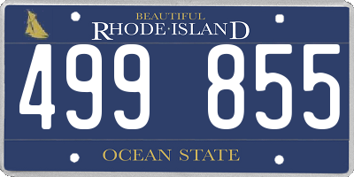 RI license plate 499855