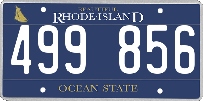 RI license plate 499856