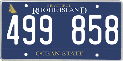 RI license plate 499858