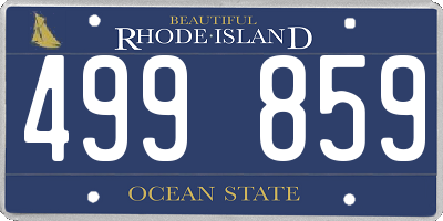 RI license plate 499859