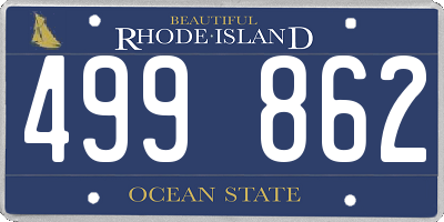 RI license plate 499862
