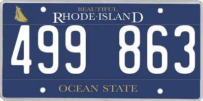 RI license plate 499863