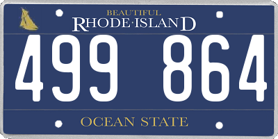 RI license plate 499864