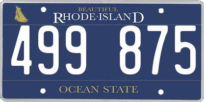 RI license plate 499875