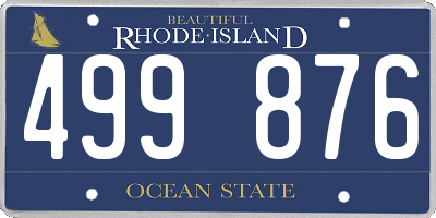 RI license plate 499876