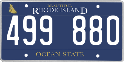 RI license plate 499880