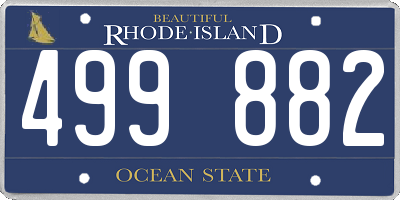 RI license plate 499882