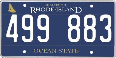 RI license plate 499883