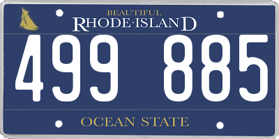 RI license plate 499885