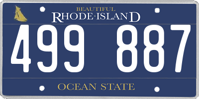 RI license plate 499887