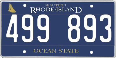RI license plate 499893