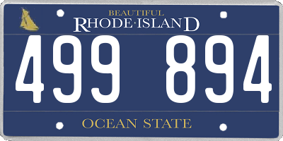 RI license plate 499894
