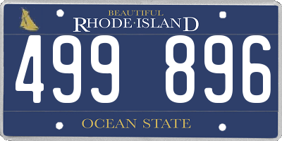 RI license plate 499896