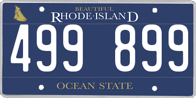 RI license plate 499899