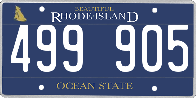 RI license plate 499905