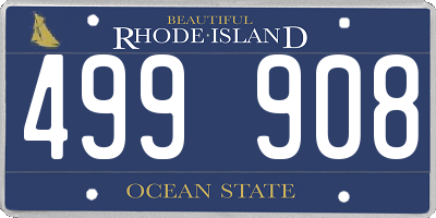 RI license plate 499908