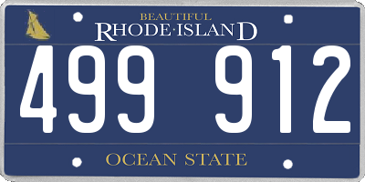 RI license plate 499912